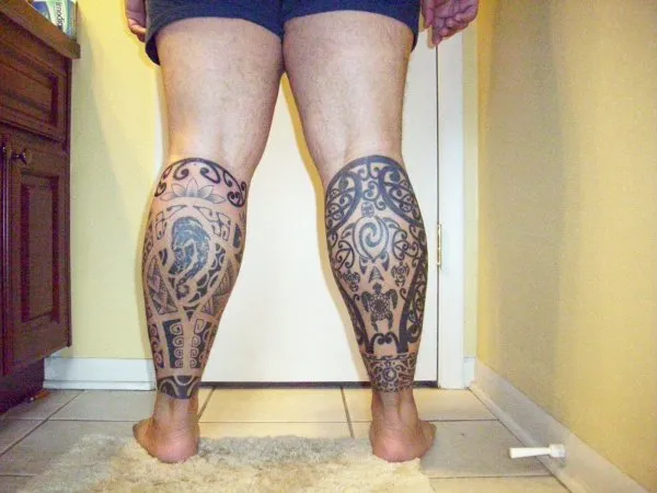 Real community tattoo placement: Sebastian - Polynesian Tribal