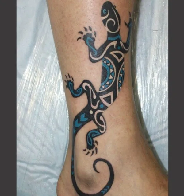 Real community tattoo placement: Sergey - lizard