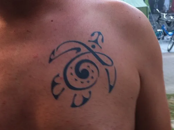 Real community tattoo placement: Stefano - T turtle
