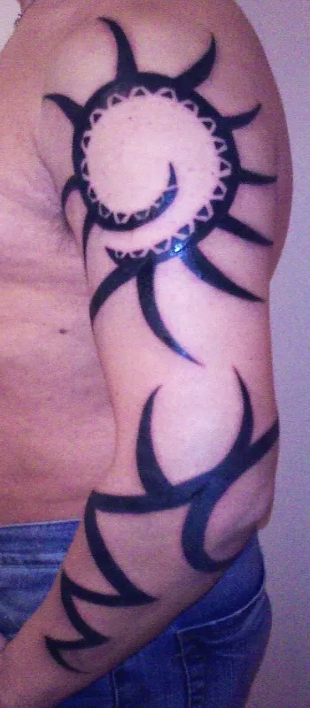 Real community tattoo placement: Stefano - Tribal sleeve