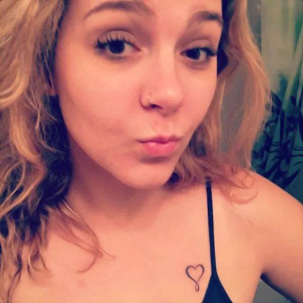 Real community tattoo placement: Stephy - Infinity heart