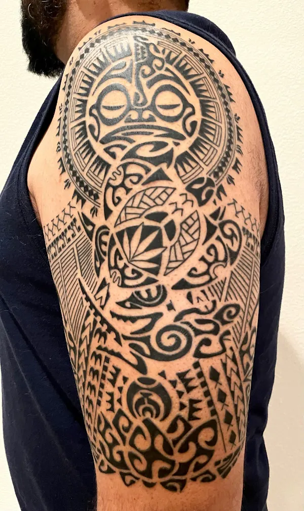 Real community tattoo placement: Suhail - Trimurti