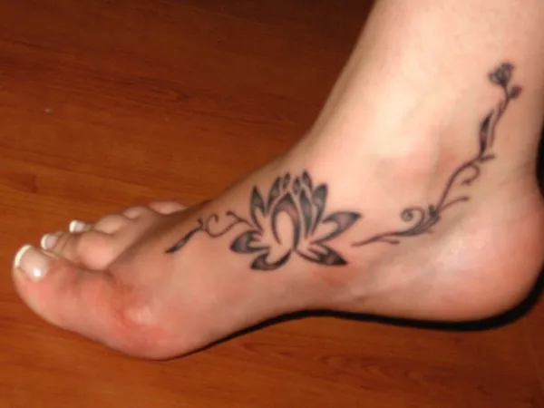 Real community tattoo placement: Susy - Lotus flower
