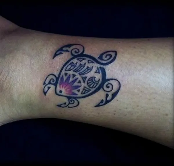 Real community tattoo placement: Taimana - Turtle