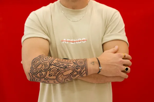 Real community tattoo placement: Thijs - Aboriginal sleeve