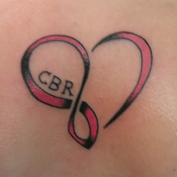 Real community tattoo placement: Tiffany - Infinity heart