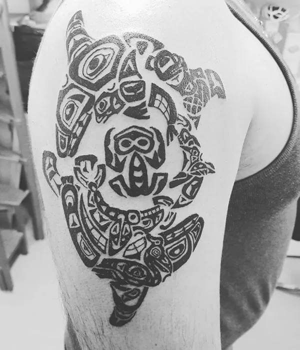 Real community tattoo placement: Vrezh - Killer whales