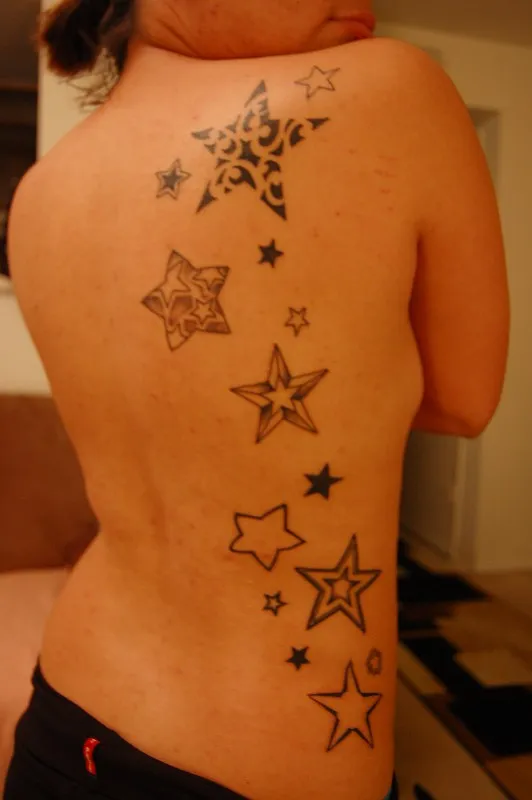 Real community tattoo placement: Yesica - Stars