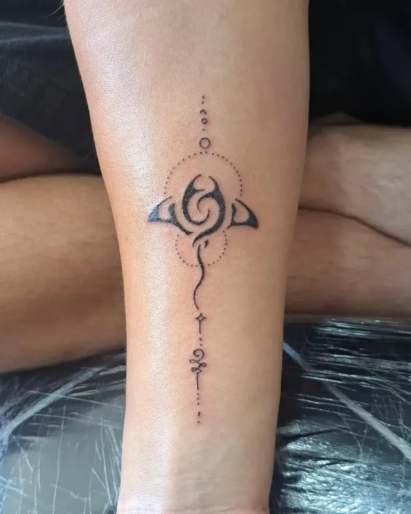 Real community tattoo placement: Yoyotattoo - small manta