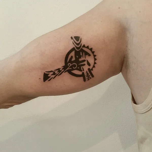 Real community tattoo placement: Davide - Tau