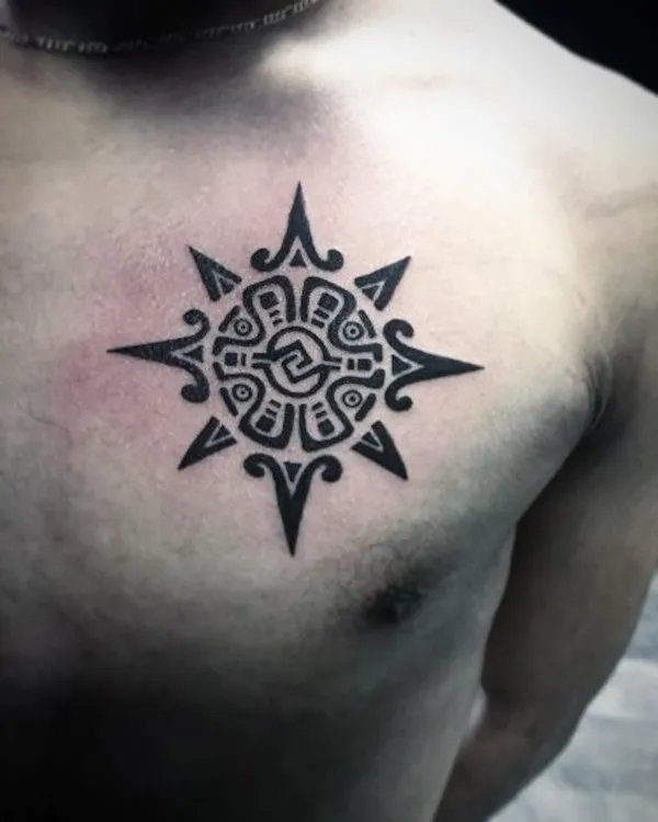 Real community tattoo placement: Guest - Aztec star