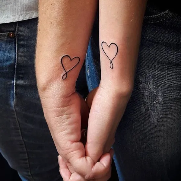 Real community tattoo placement: Guests - infinity heart
