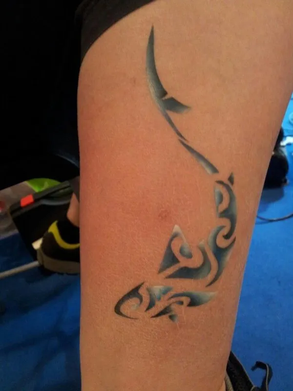 Real community tattoo placement: Guest - shaded shark