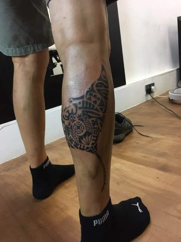 Real community tattoo placement: John - Hahalua