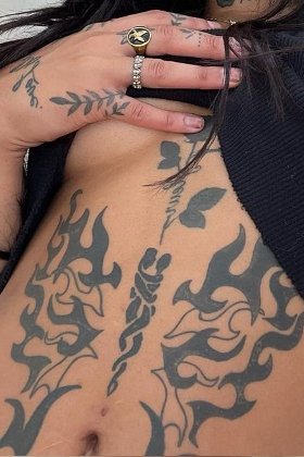 Lovers butterfly Art in Action tattoo photo closeup