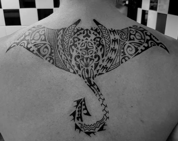 Real community tattoo placement: Hzzl - Back manta: inked placement real user tattoo photo