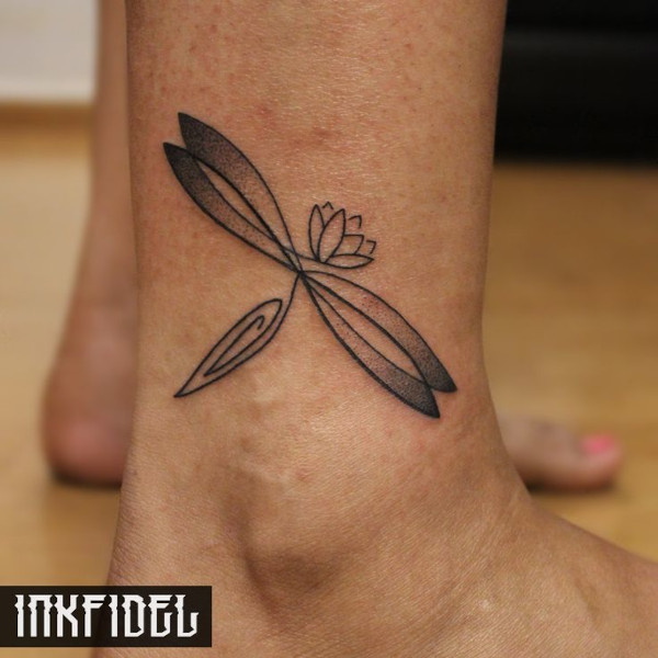 Inkfidel - dragonfly lotus