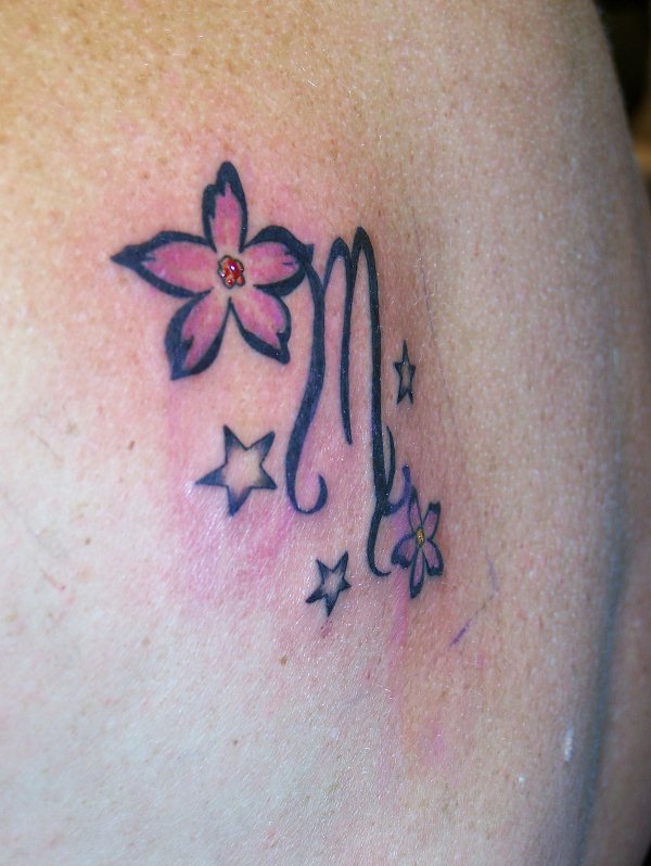 Marilyn - Virgo zodiac with flowers