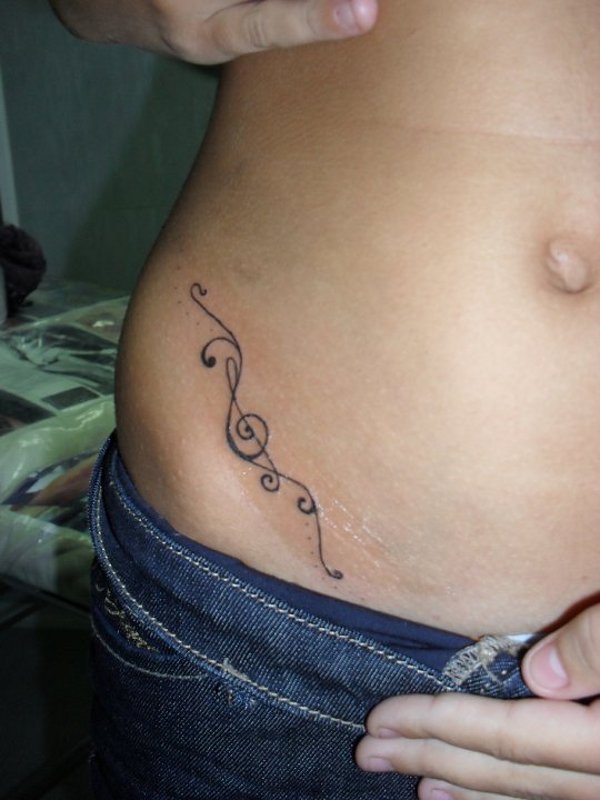 Rosanna - Treble clef swirls