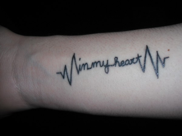 Real community tattoo placement: Samuele - Heartbeat: inked placement real user tattoo photo