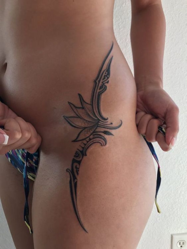 Sharone - hip tattoo