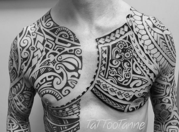 Tanne - Polynesian chest and sleeves