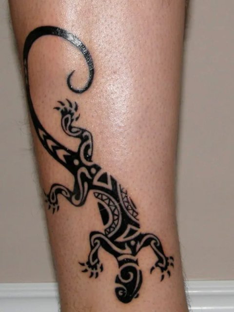 Adam - Lizard: real inked placement tattoo photo thumbnail