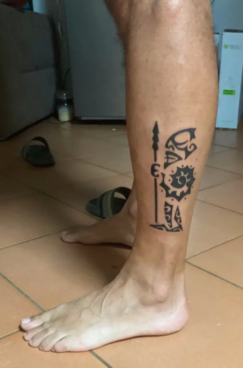 Alessandro - Tiki warrior: real inked placement tattoo photo thumbnail