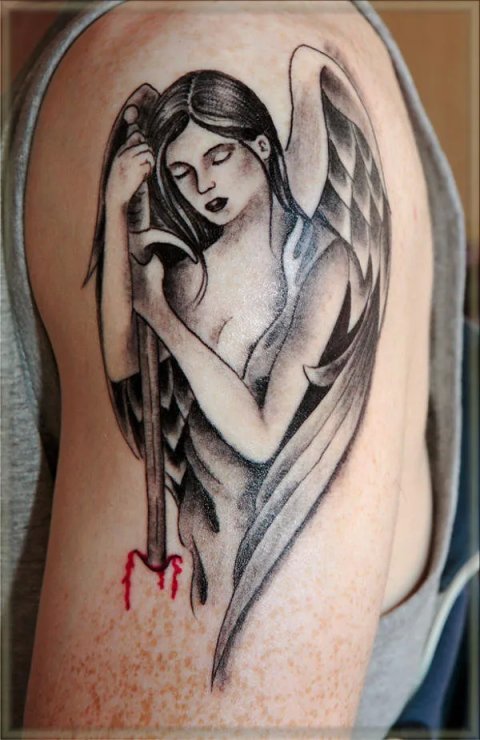 Alessio - Angel: real inked placement tattoo photo thumbnail