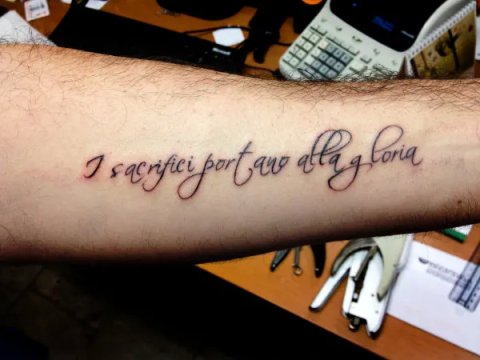 Alessio - Sacrifices to glory: real inked placement tattoo photo thumbnail
