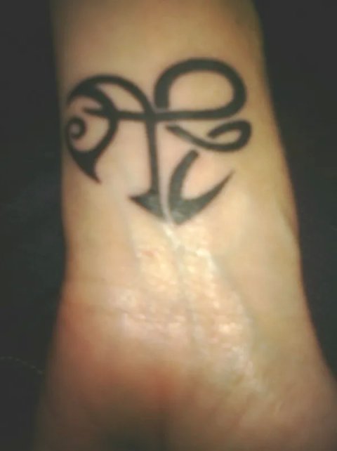 Alisha - A+E heart: real inked placement tattoo photo thumbnail
