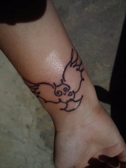 Amaryllis - Owl: real inked placement tattoo photo thumbnail