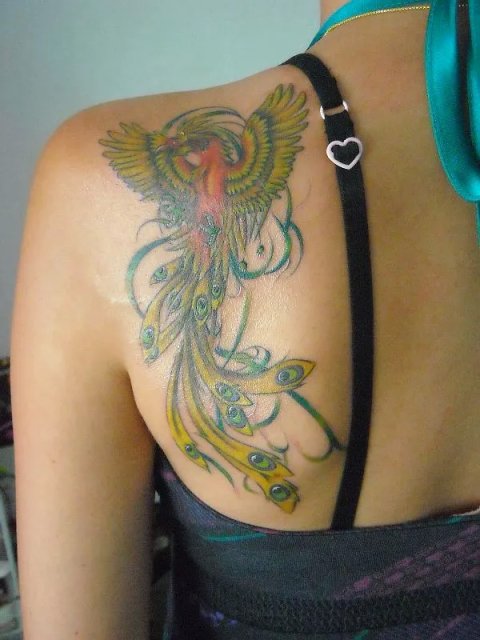Ana - Color Phoenix: real inked placement tattoo photo thumbnail