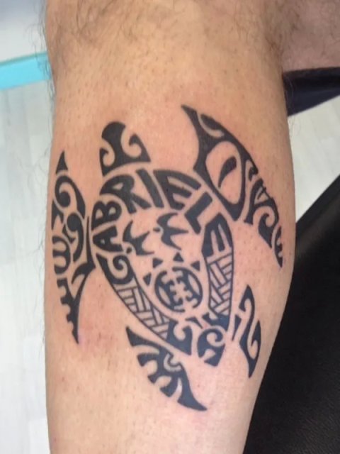 Antonio - Gabriele turtle: real inked placement tattoo photo thumbnail