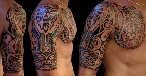 Antonio - Polynesian piece: inked placement tattoo photo thumbnail