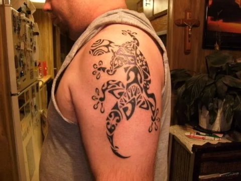 Brian - Gecko: real inked placement tattoo photo thumbnail