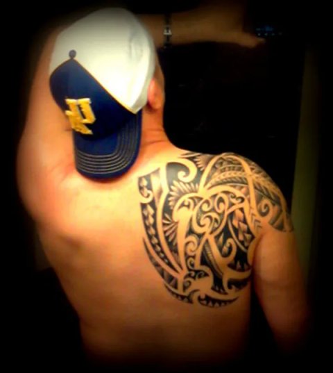 Brock - Maori dolphin: real inked placement tattoo photo thumbnail