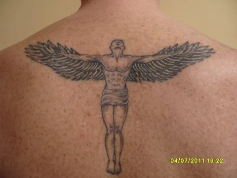 Dario - Angel: real inked placement tattoo photo thumbnail