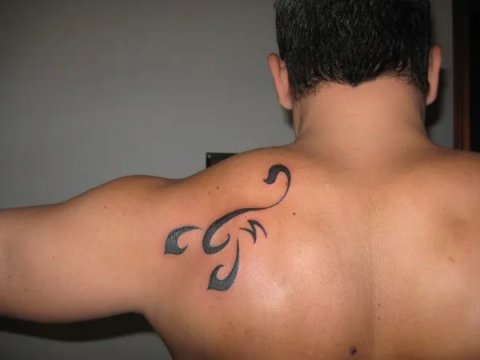 Demetrio - Stylized Scorpion: real inked placement tattoo photo thumbnail
