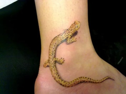 Evil Zone - Gecko: real inked placement tattoo photo thumbnail