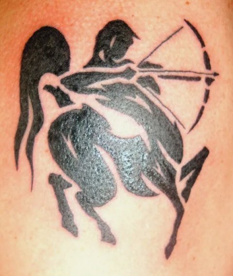 EvilZoneTattoo - Sagittarius: real inked placement tattoo photo thumbnail