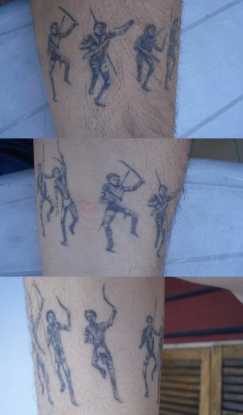 Ezequiel - Aborigenes Warramunga: real inked placement tattoo photo thumbnail