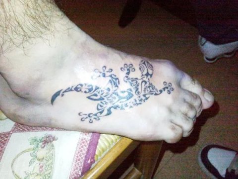 Fabio - Gecko: real inked placement tattoo photo thumbnail