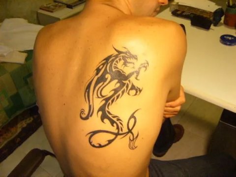 Gio - Dragon: real inked placement tattoo photo thumbnail