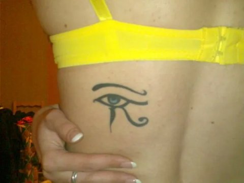 Giota - Eye of Horus: real inked placement tattoo photo thumbnail