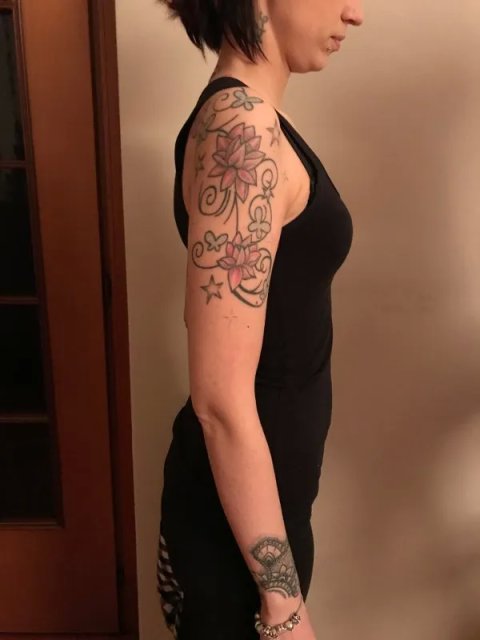 Guest - Lotus and butterflies: real inked placement tattoo photo thumbnail