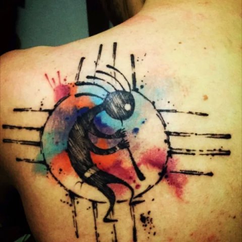 Guest - Kokopelli sun: real inked placement tattoo photo thumbnail