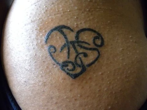 Hannah - JJS heart: real inked placement tattoo photo thumbnail