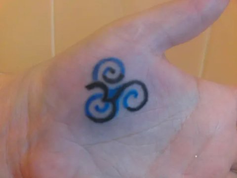 Jay - Triskell and Aum: real inked placement tattoo photo thumbnail