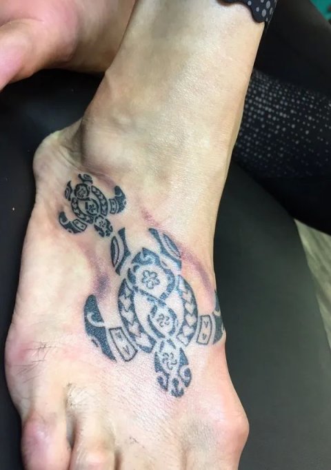Jennifer - Hui turtles: real inked placement tattoo photo thumbnail